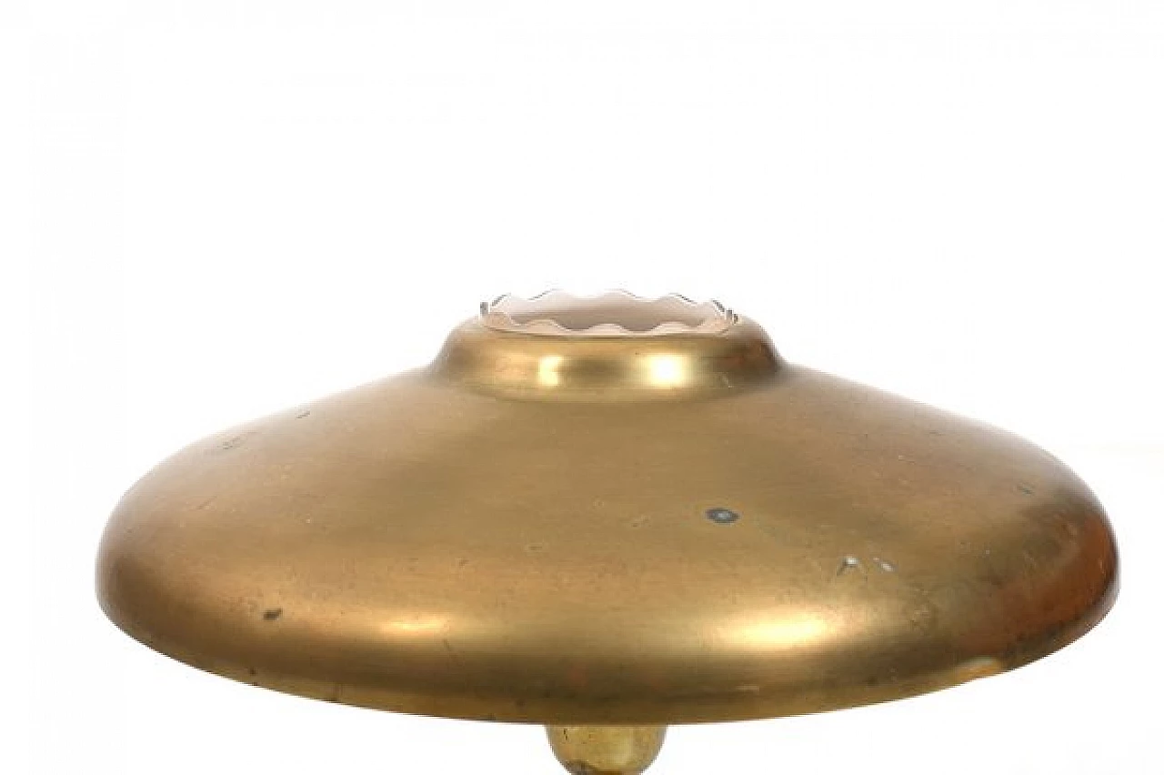 Lampada da tavolo danese in ottone attribuita a Lyfa, anni '50 3
