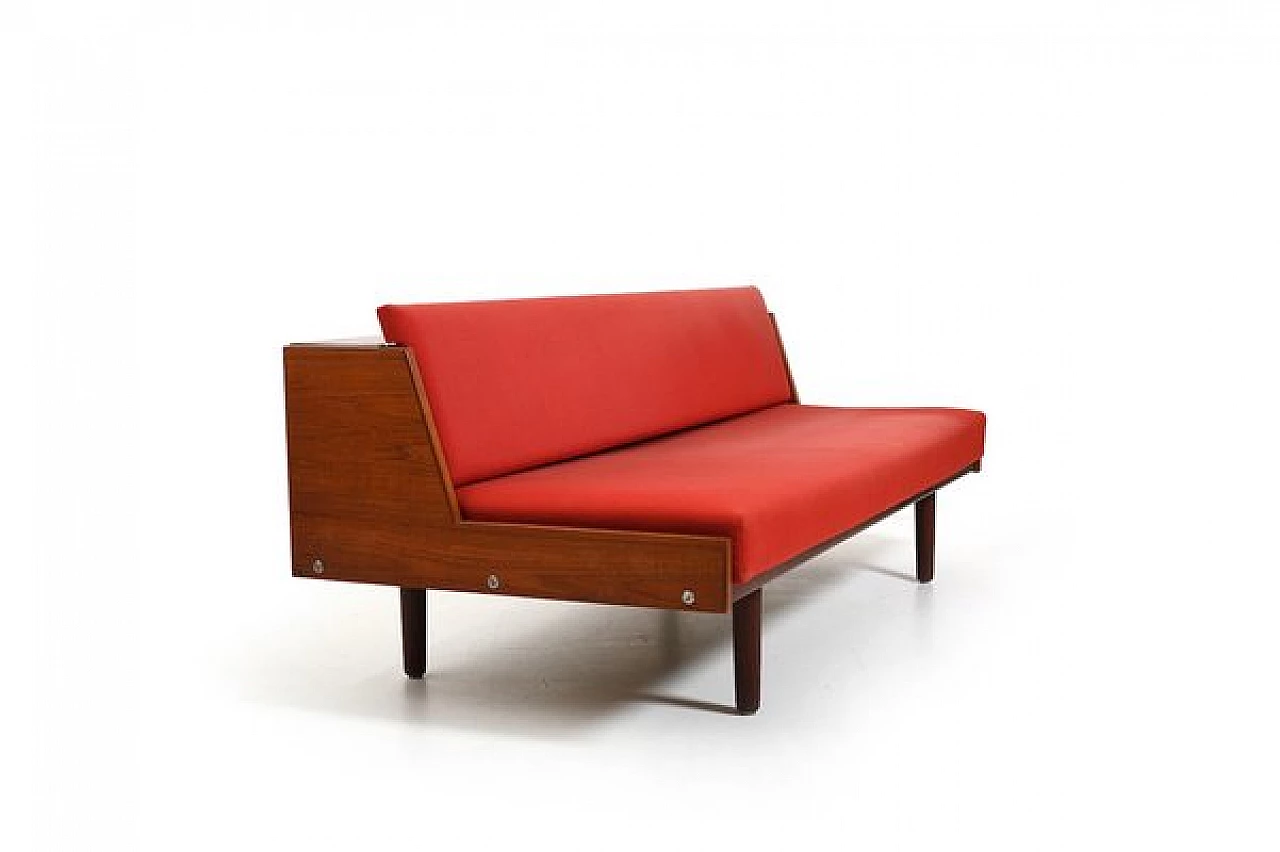 Dormeuse GE-258 in teak di Hans J. Wegner per Getama, anni '60 2