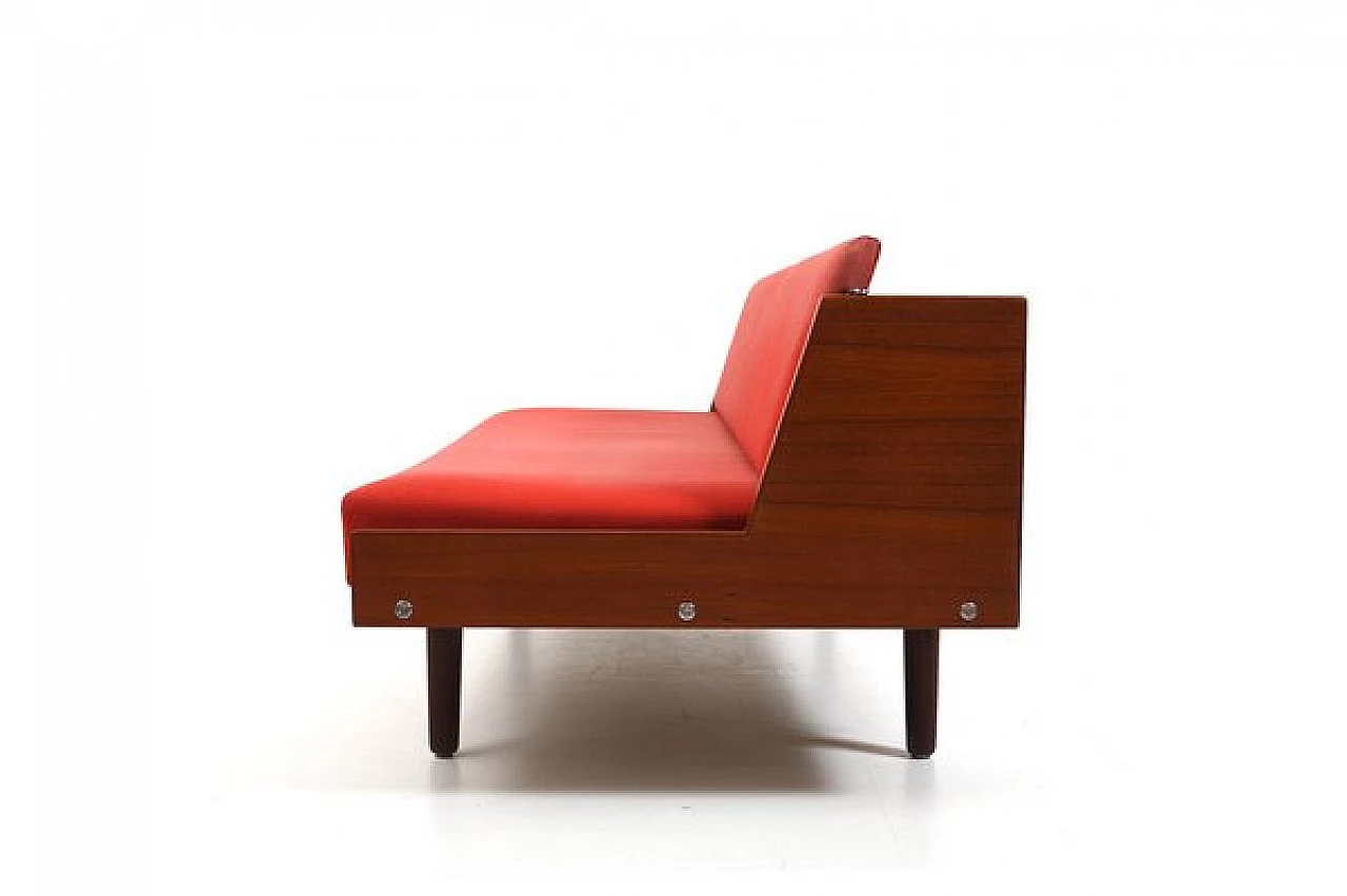 Dormeuse GE-258 in teak di Hans J. Wegner per Getama, anni '60 5