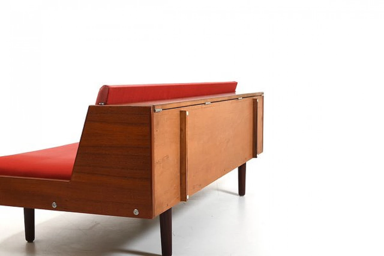 Dormeuse GE-258 in teak di Hans J. Wegner per Getama, anni '60 6