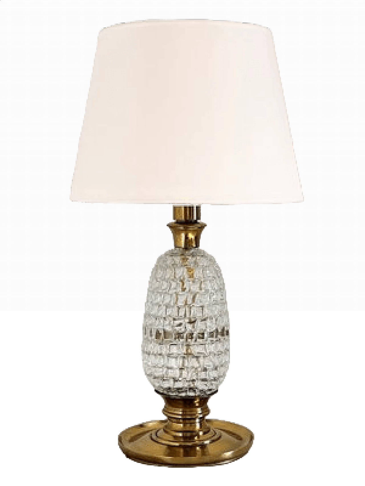 Table lamp with brass and Murano glass base, 1960s 16