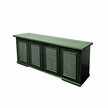 Four doors-sideboard in green wood, 1970s