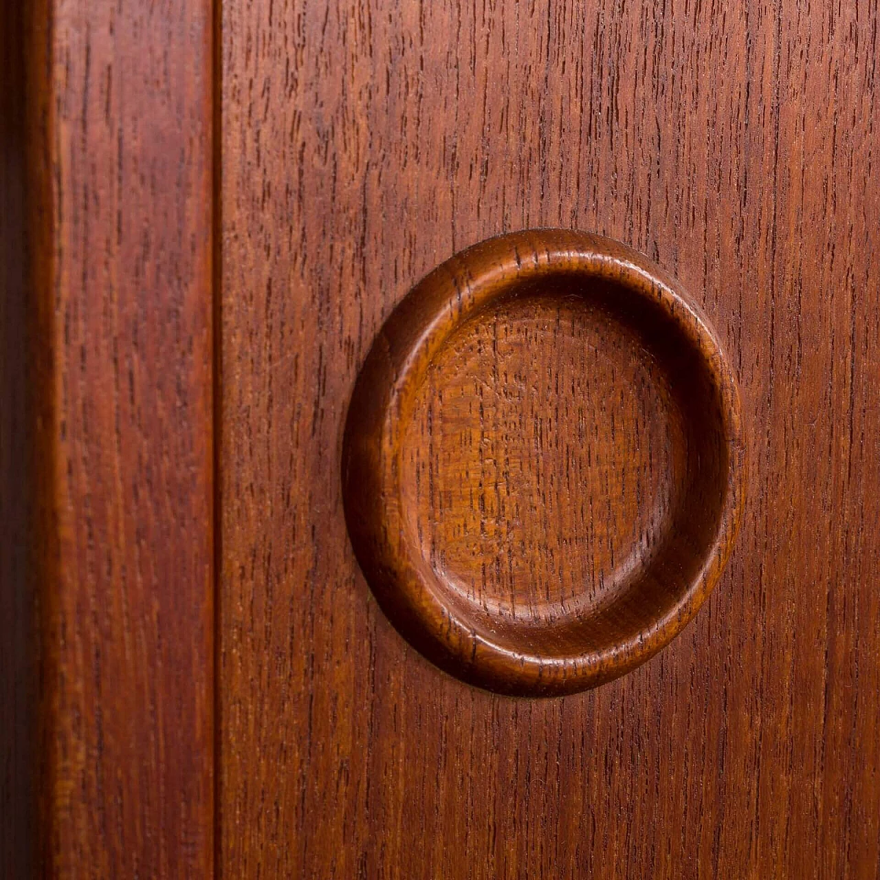 Teak hanging bookcase with desk by Kai Kristiansen for FM Mobler, 1960s 11