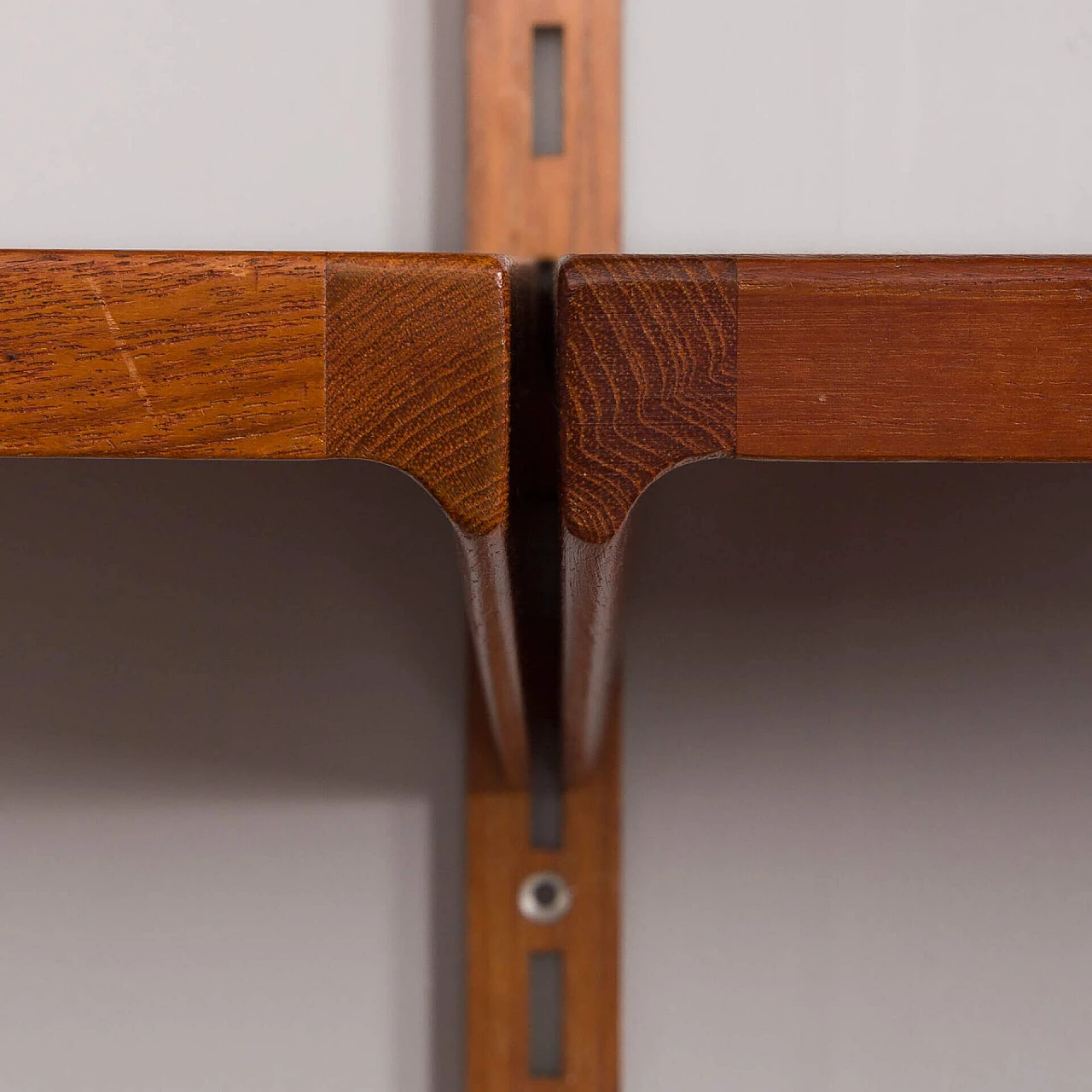 Teak hanging bookcase with desk by Kai Kristiansen for FM Mobler, 1960s 13