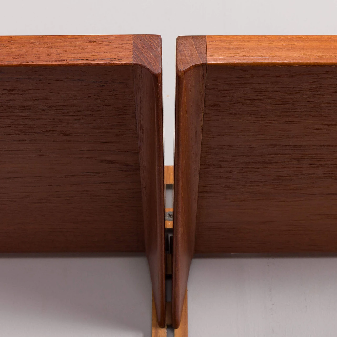 Teak hanging bookcase with desk by Kai Kristiansen for FM Mobler, 1960s 14