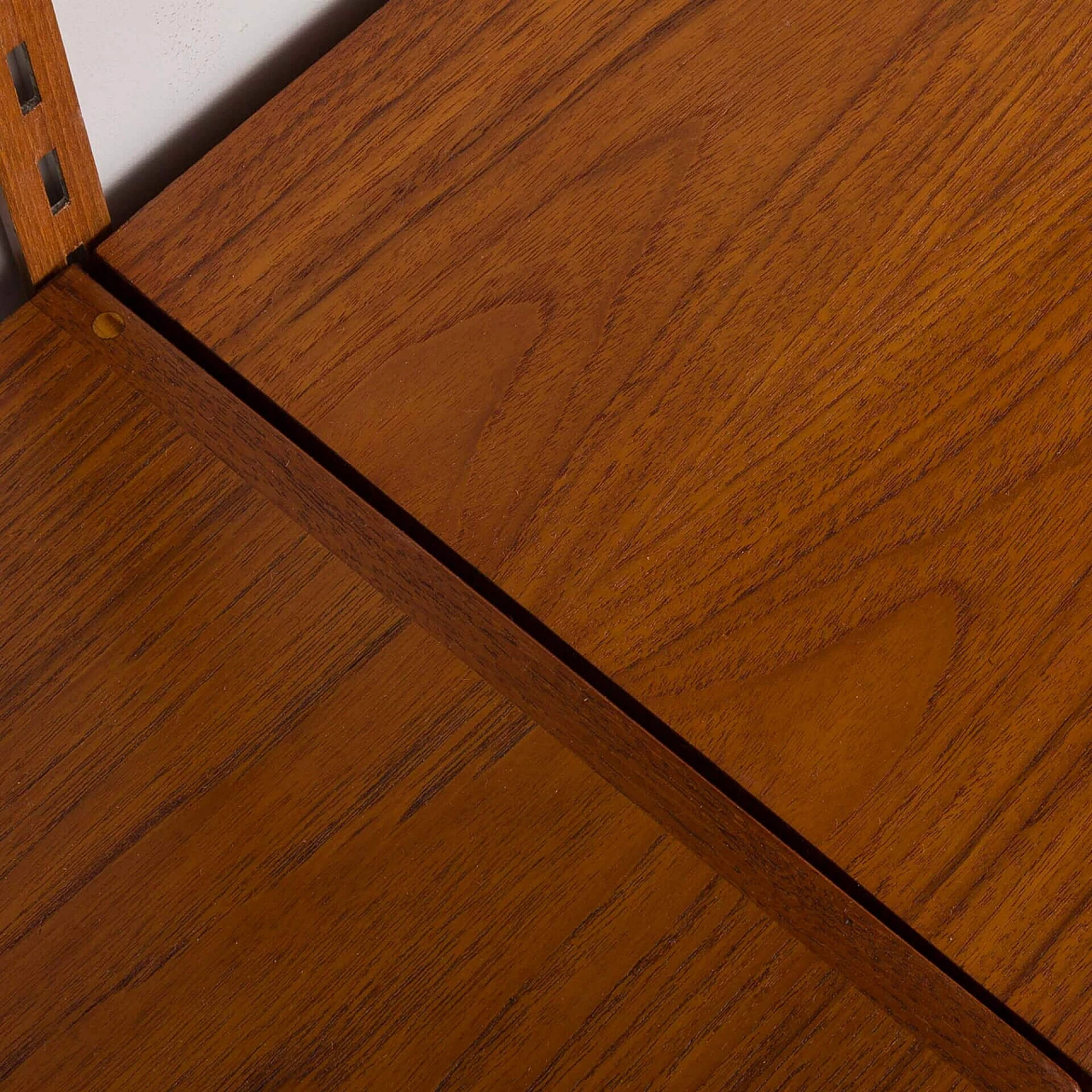 Teak hanging bookcase with desk by Kai Kristiansen for FM Mobler, 1960s 18