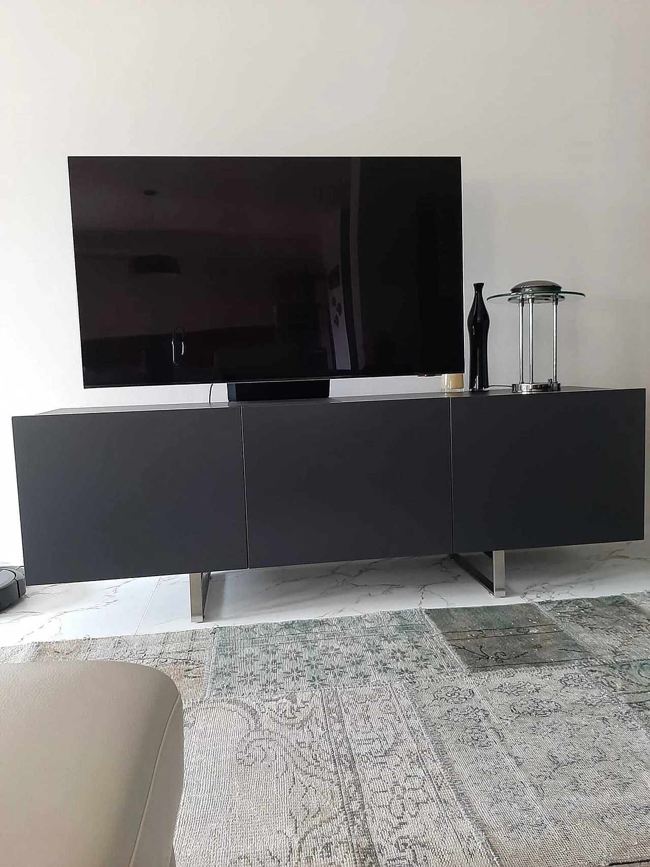 Gray wood TV stand sideboard by MisuraEmme, 1990s 7