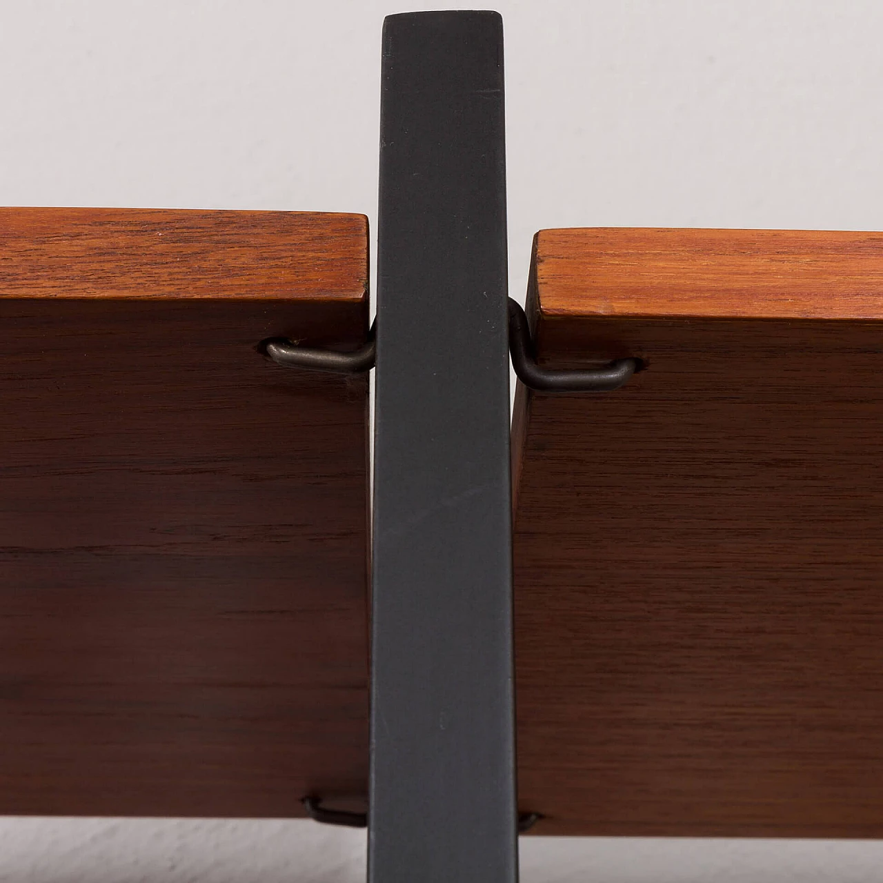 Libreria con scrivania in teak e metallo di Ollie Borg per Asko, anni '60 10