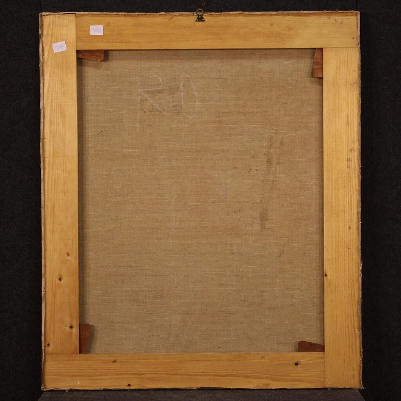 Saint in ecstasy with lily and skull, oil painting on canvas, 18th century 7