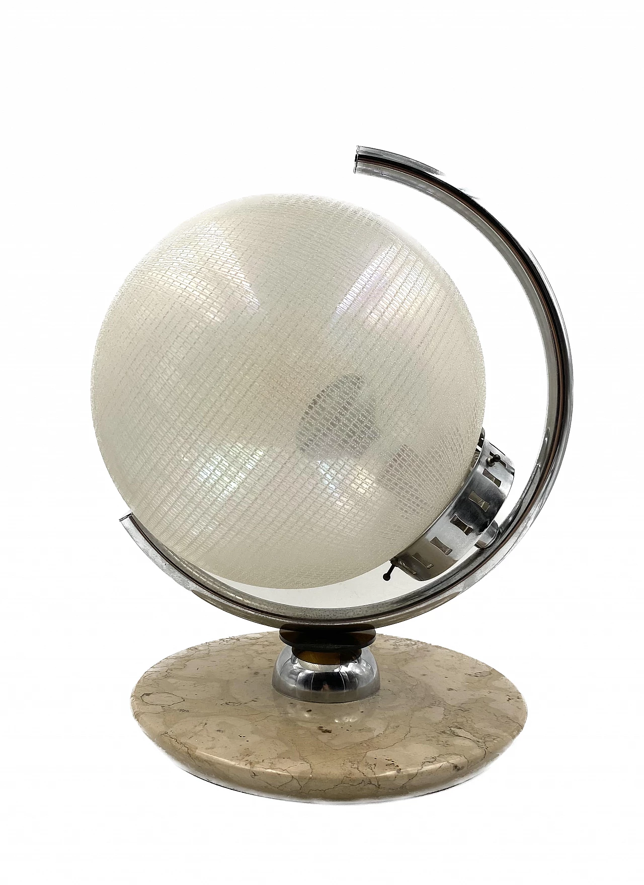 Glass, marble and metal table lamp by Mazzega, 1970s 1