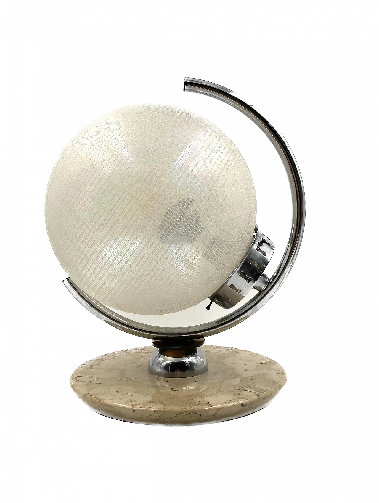Glass, marble and metal table lamp by Mazzega, 1970s 7