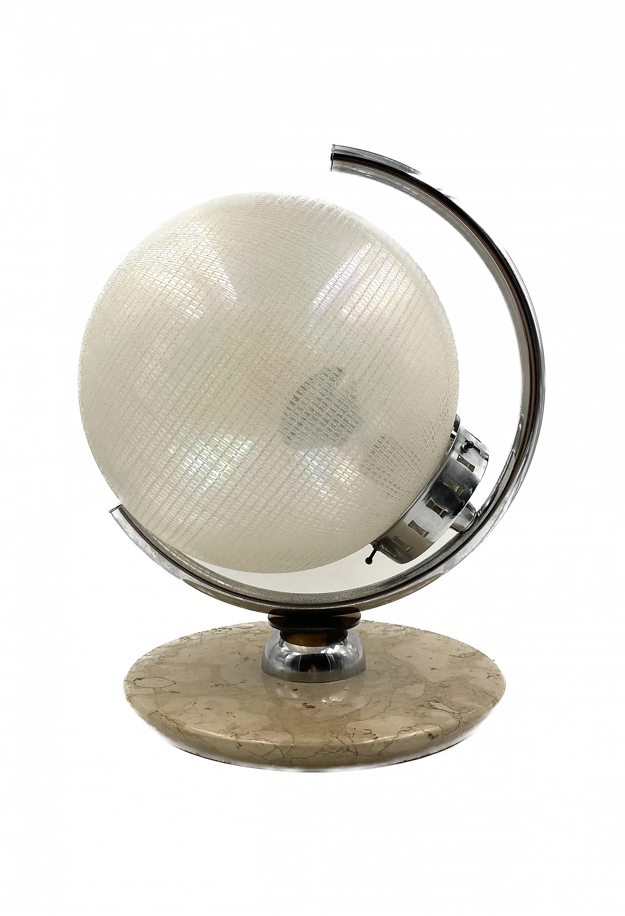 Glass, marble and metal table lamp by Mazzega, 1970s 8