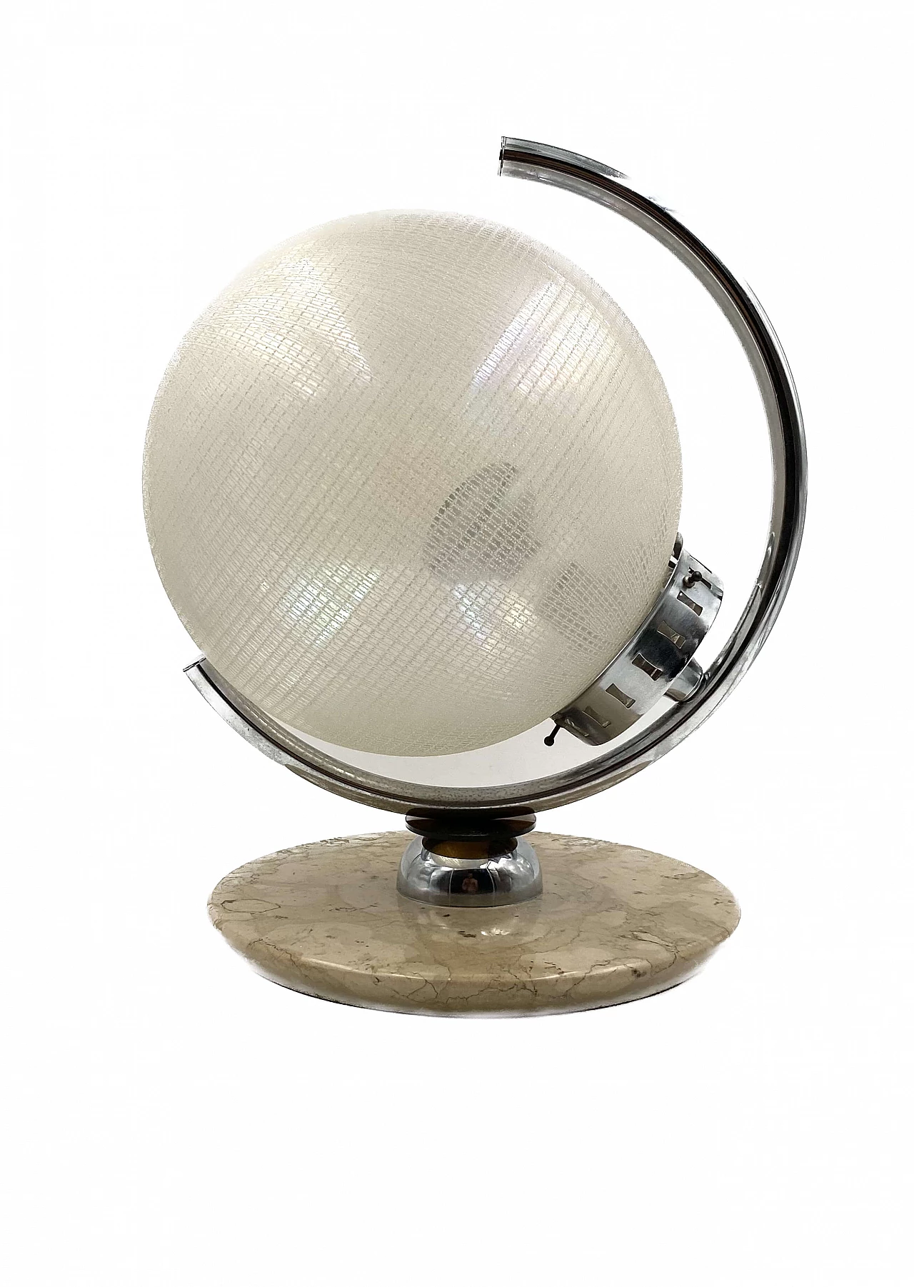 Glass, marble and metal table lamp by Mazzega, 1970s 11