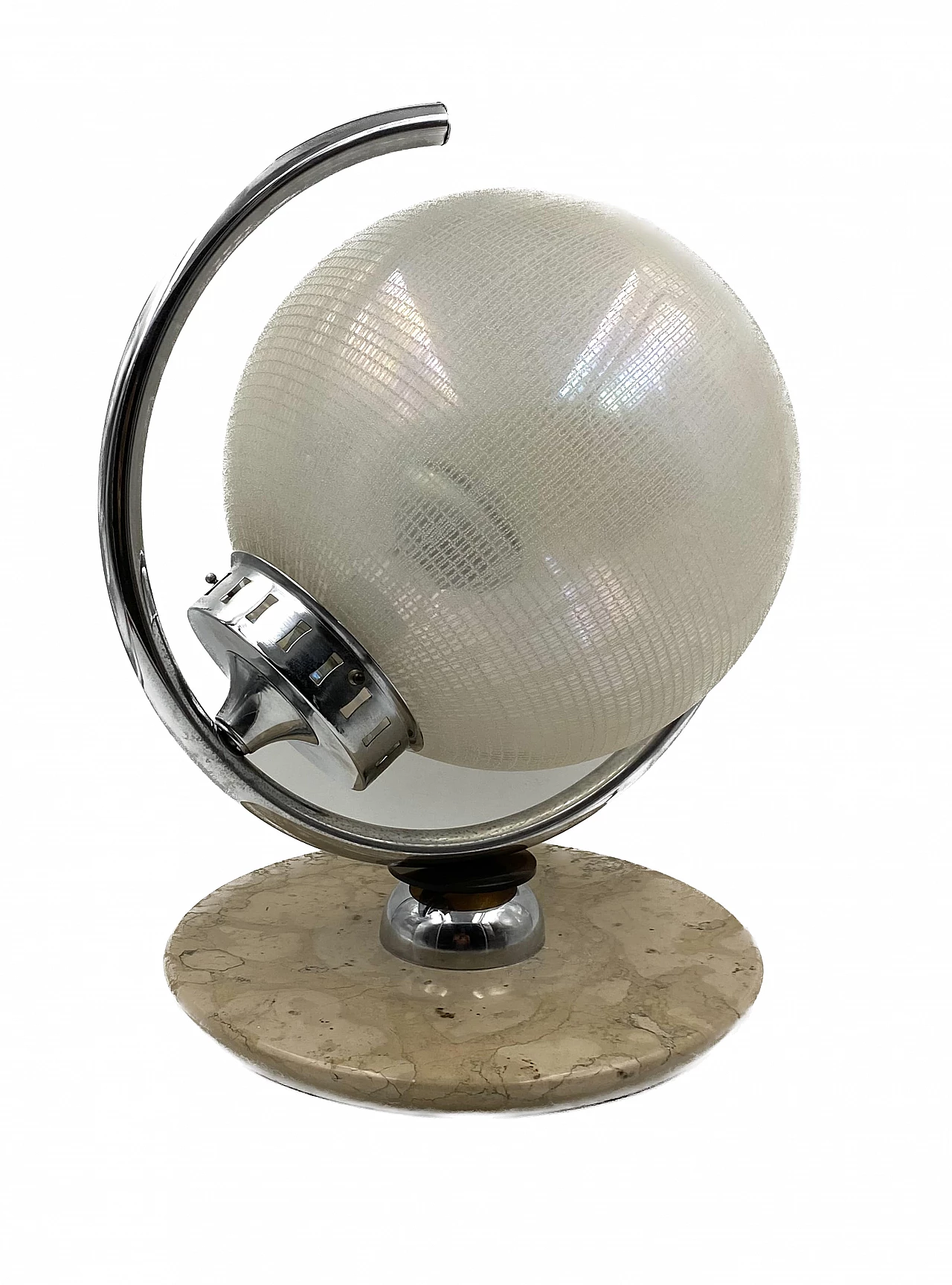 Glass, marble and metal table lamp by Mazzega, 1970s 16
