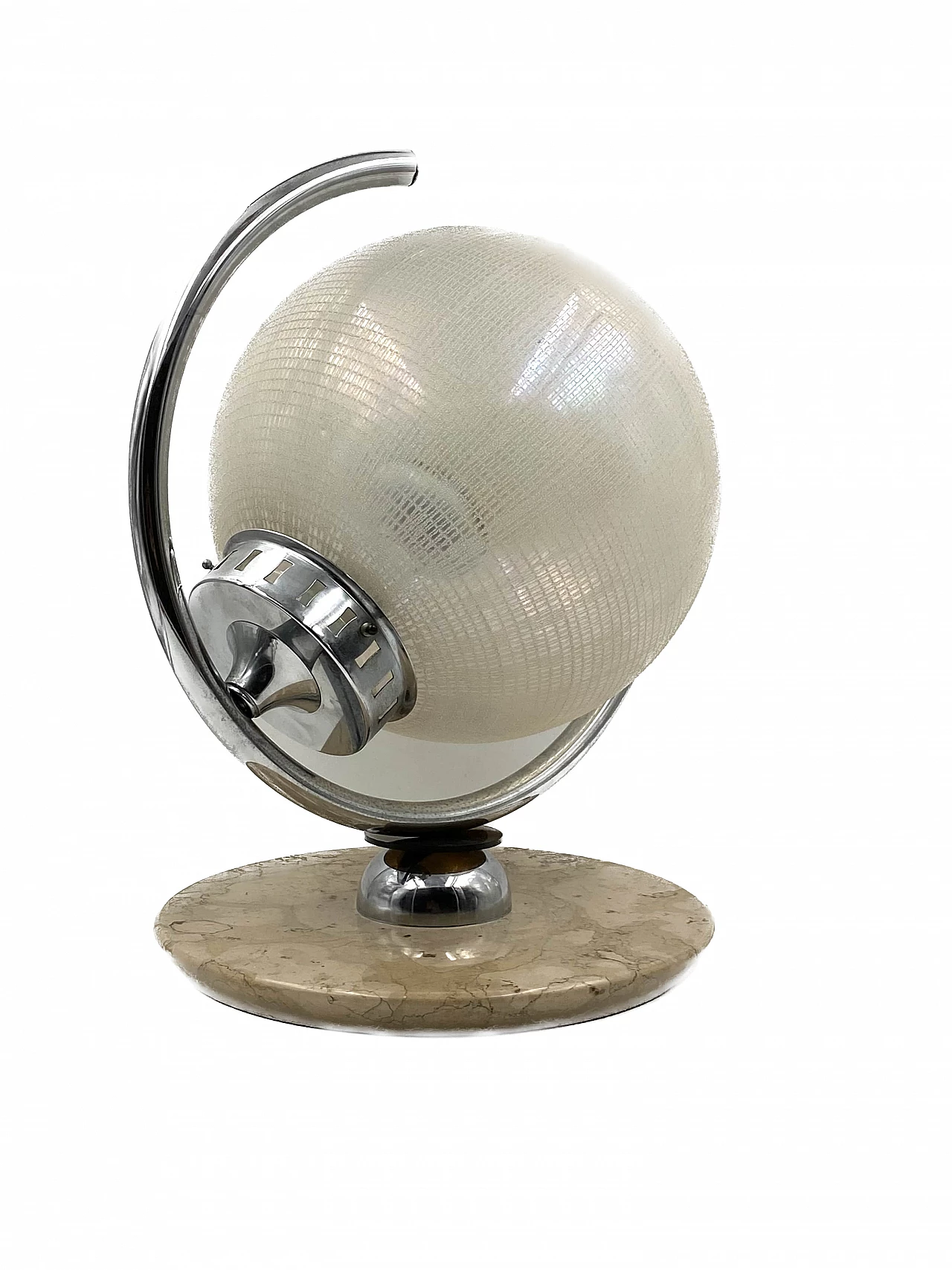 Glass, marble and metal table lamp by Mazzega, 1970s 25