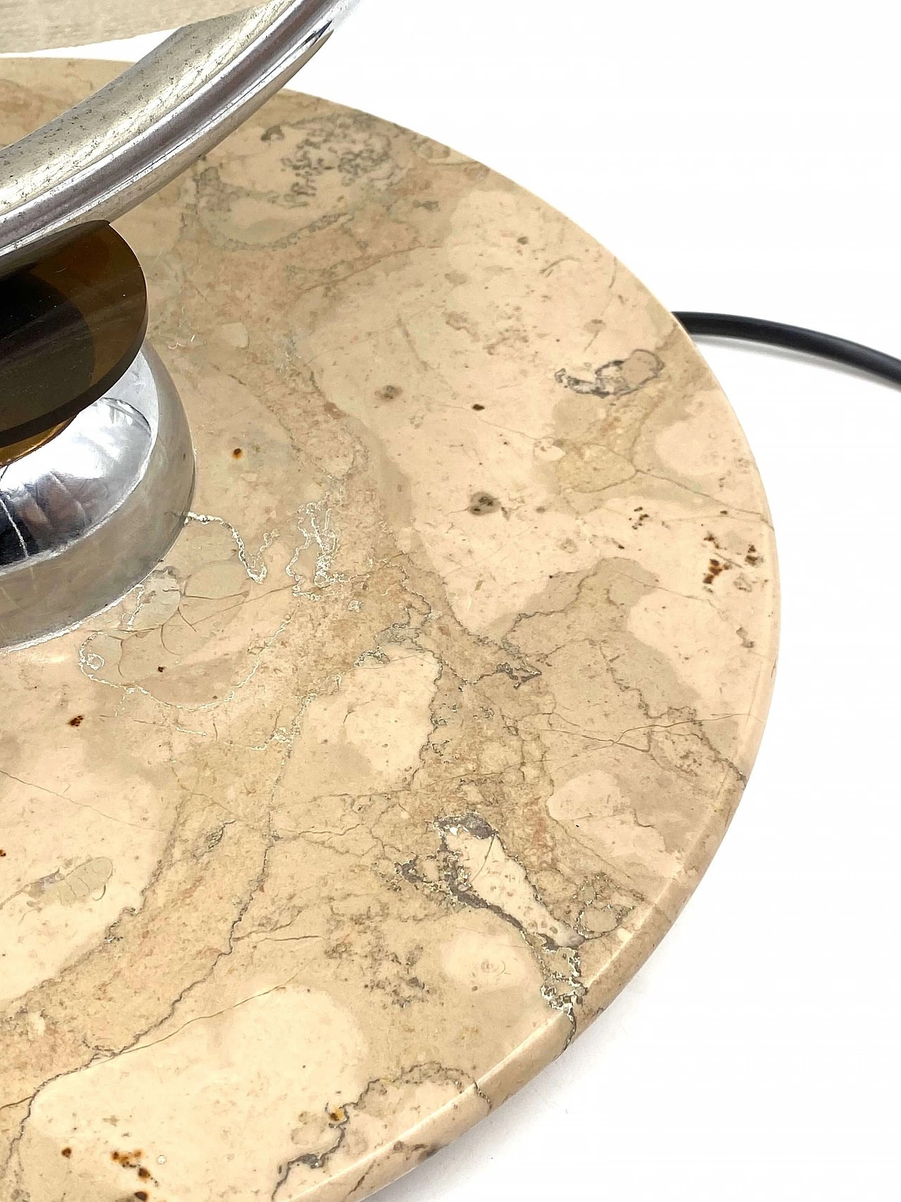 Glass, marble and metal table lamp by Mazzega, 1970s 26