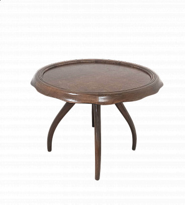Wooden coffee table by Osvaldo Borsani for ABV Varedo, 1940s