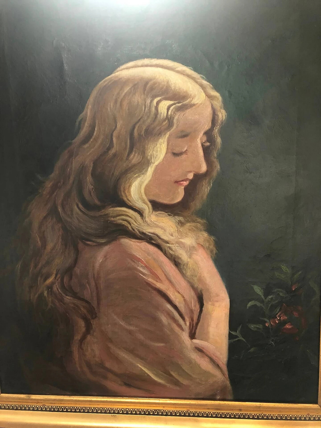 Ritratto di fanciulla, dipinto a olio su tela, inizio '900 2