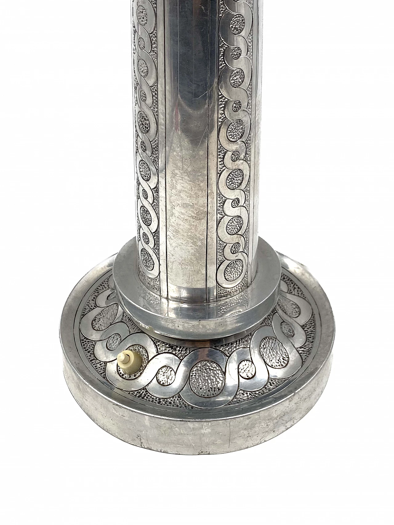 Art Deco embossed metal table lamp, 1920s 20