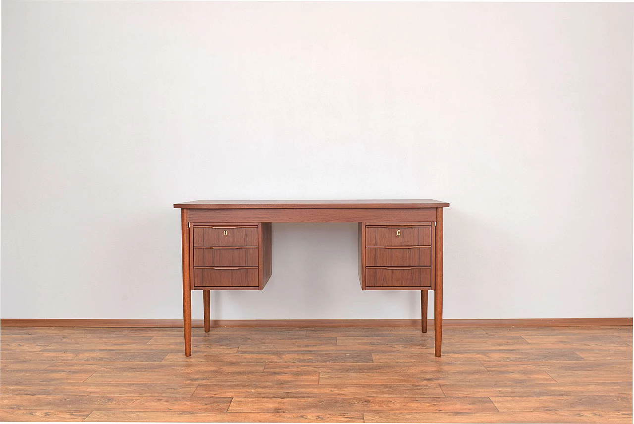 Teak desk in the style of Gunnar Nielsen, 1960s 3