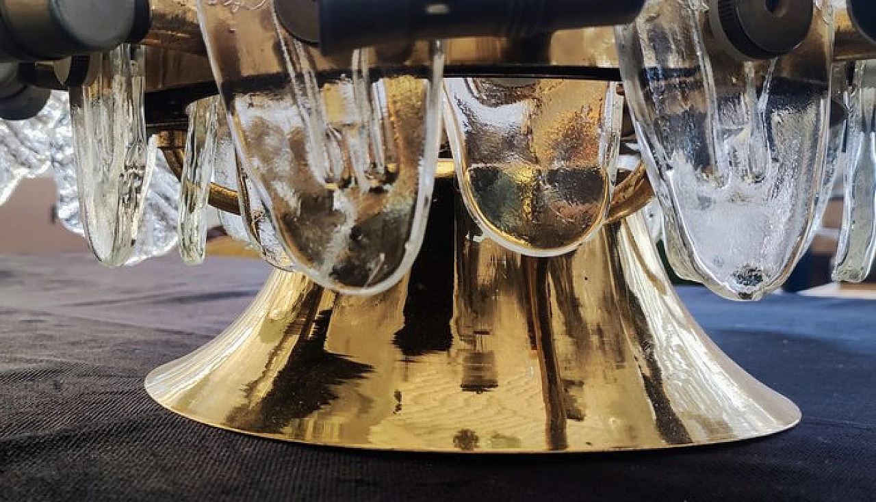 Murano glass ceiling lamp attributed to Barovier & Toso, 1980s 16