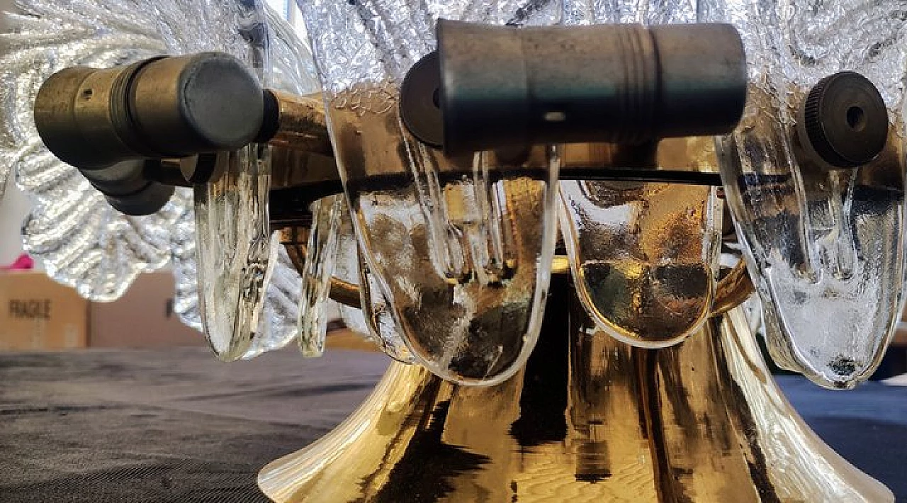 Murano glass ceiling lamp attributed to Barovier & Toso, 1980s 17