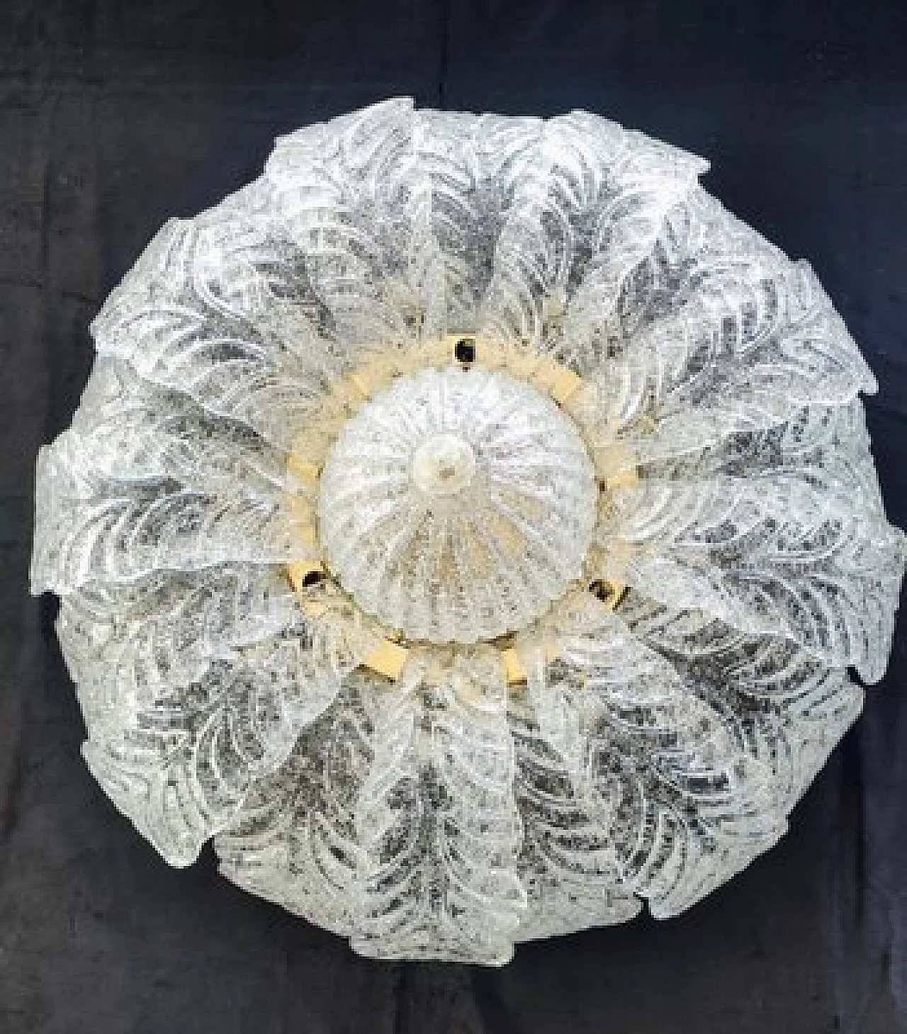 Murano glass ceiling lamp attributed to Barovier & Toso, 1980s 20