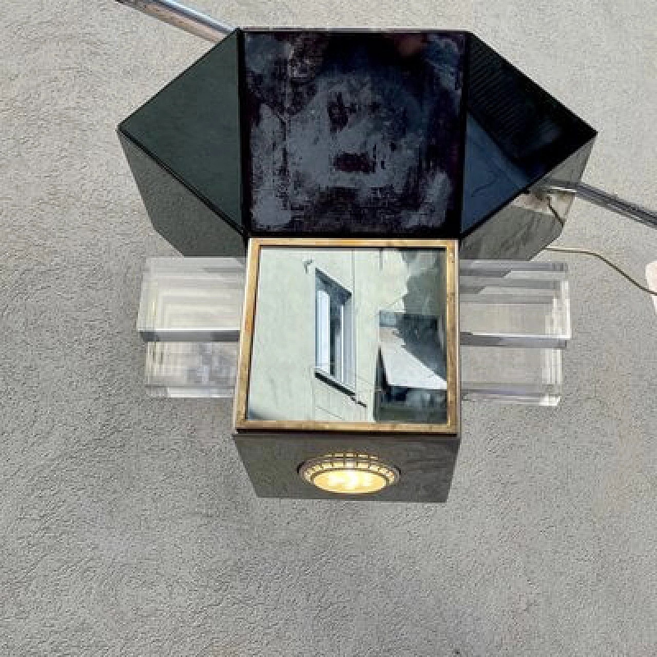 Lampada da soffitto attribuita a Sandro Petti per Maison Jansen, anni '70 3