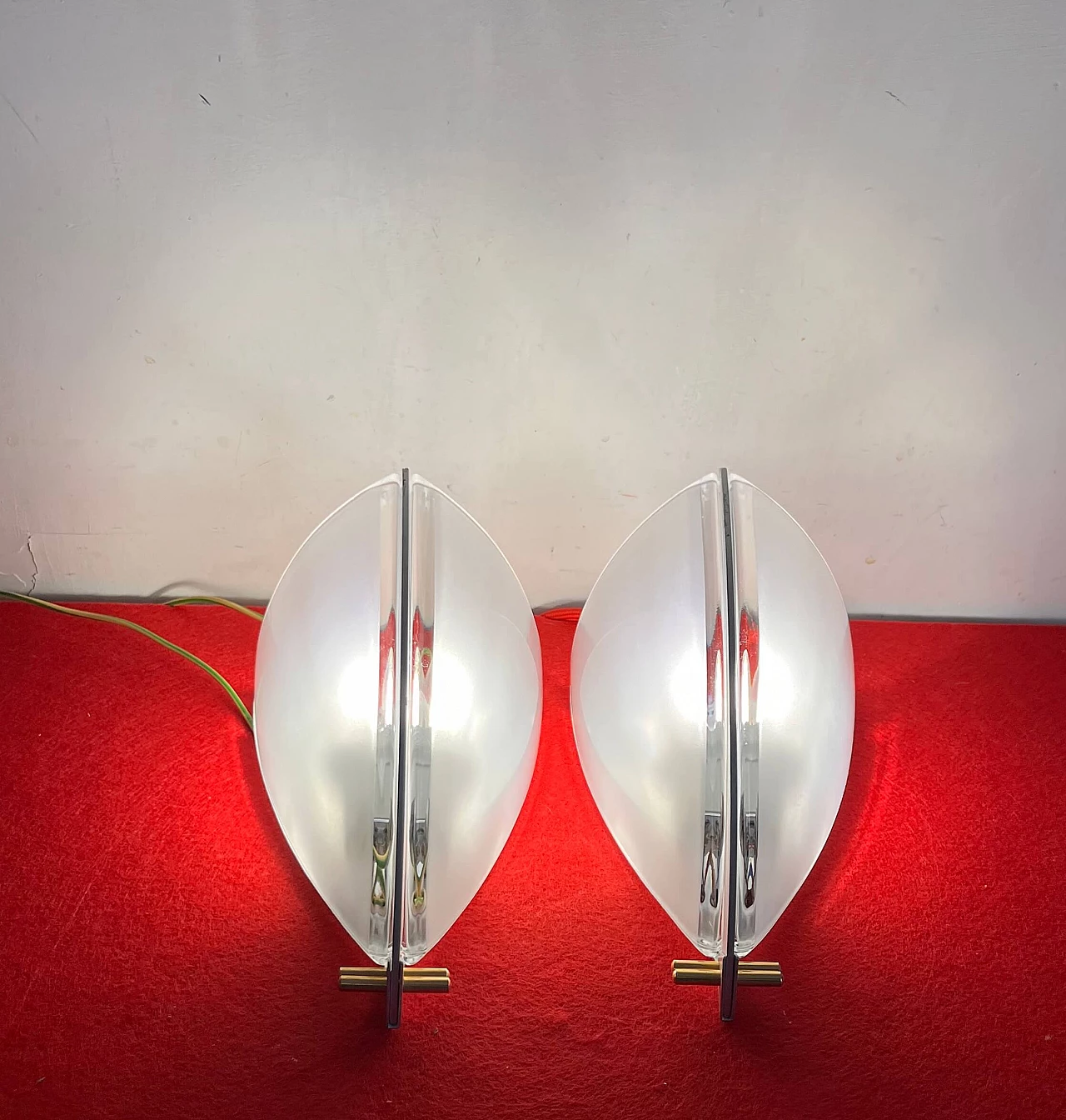 Pair of Vesta Murano glass wall sconces by Ernesto Gismondi for VeArt, 1990s 1