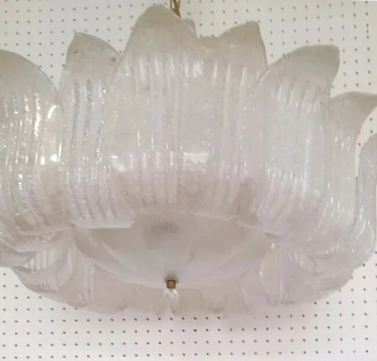 Murano glass ceiling lamp by Sylcom, 1980s 4