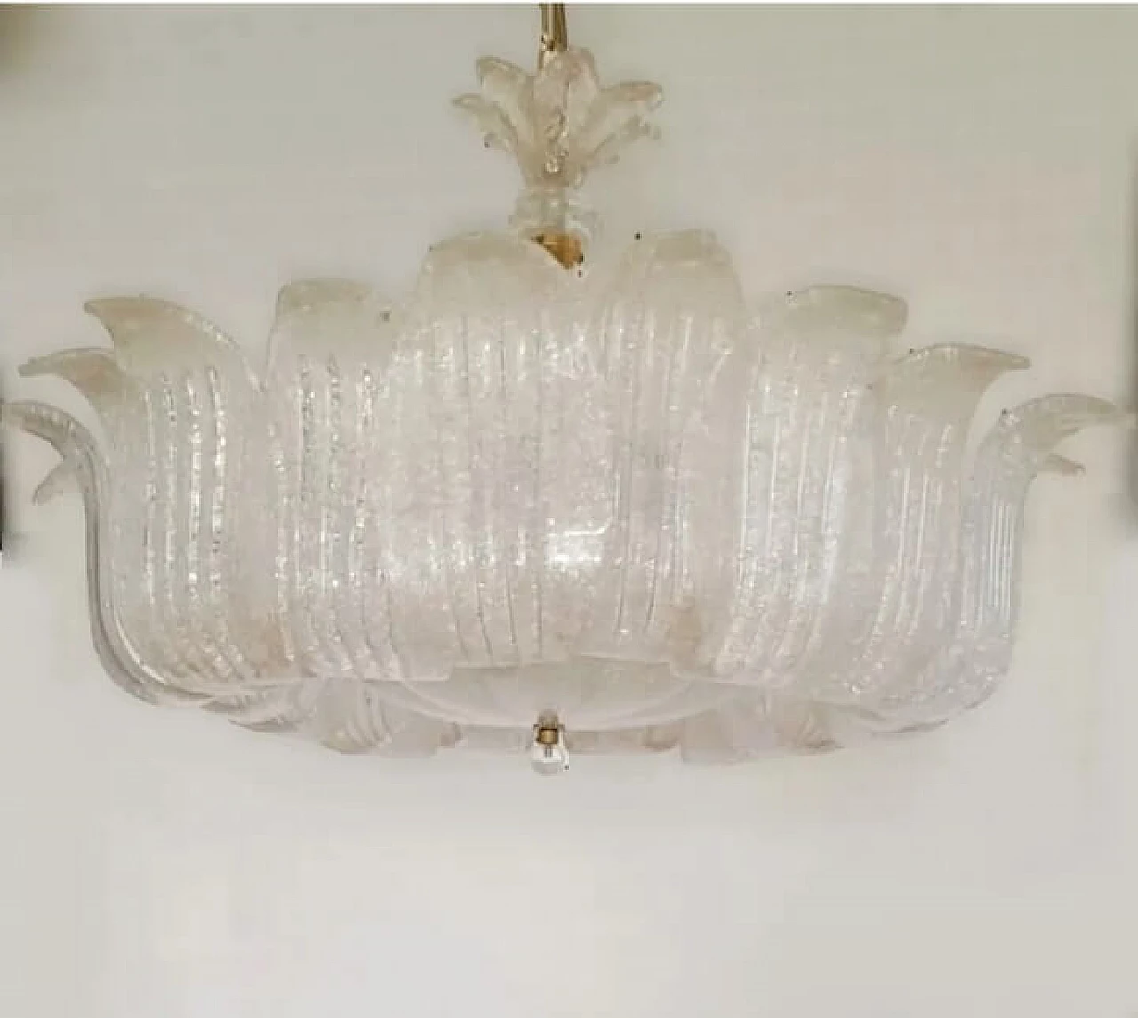 Murano glass ceiling lamp by Sylcom, 1980s 5