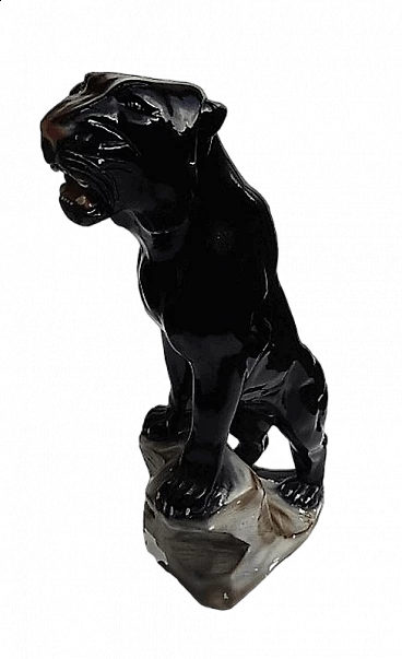 Panther, ceramic sculpture, 1950s
