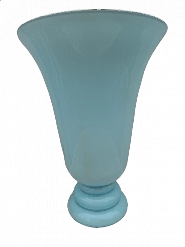 Lampada da tavolo in vetro azzurro attribuita a La Murrina