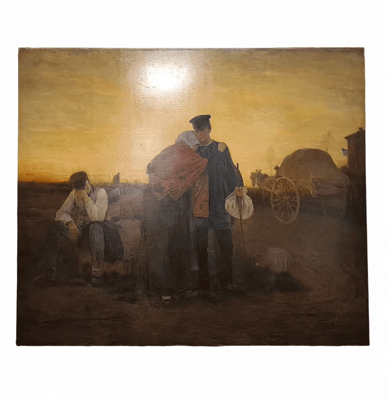 Albert Bettanier, La Depart, olio su tela, 1888 11