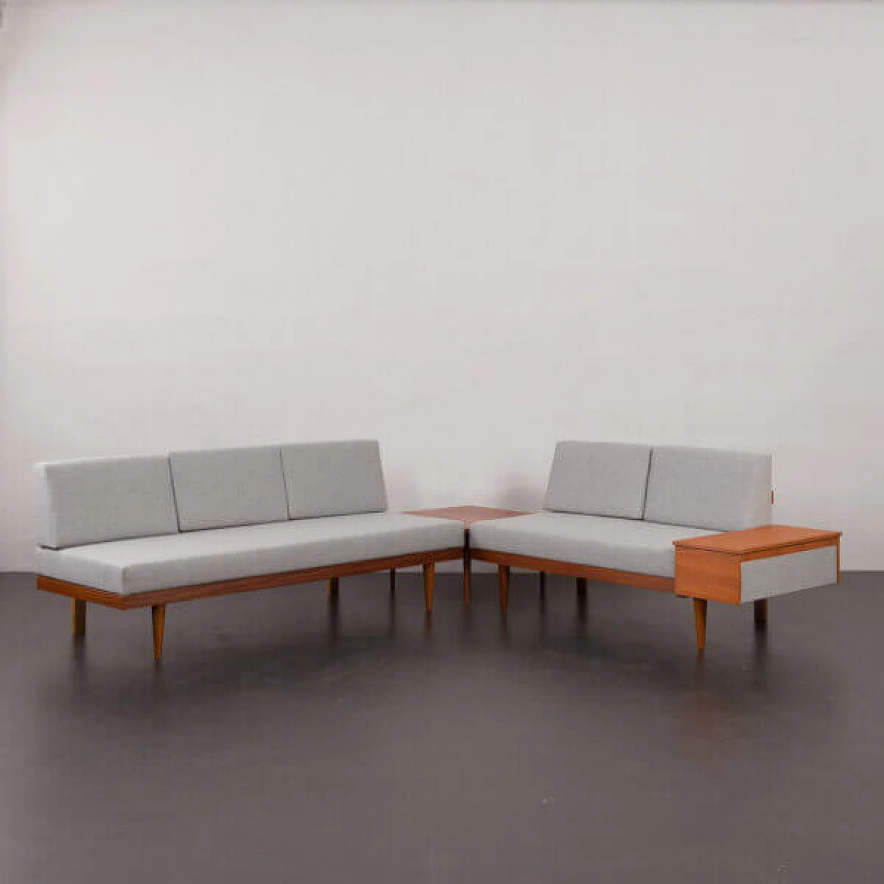 Pair of Svane sofas and a coffee table by Igmar Relling for Ekornes, 1960s 2