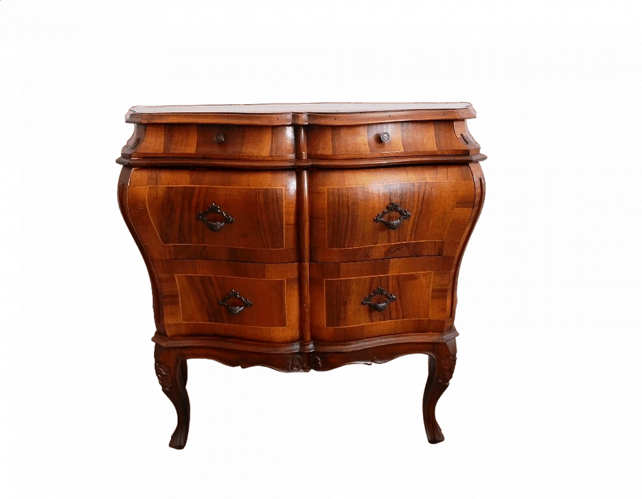 Domed walnut dresser in Venetian style, 1940s 13