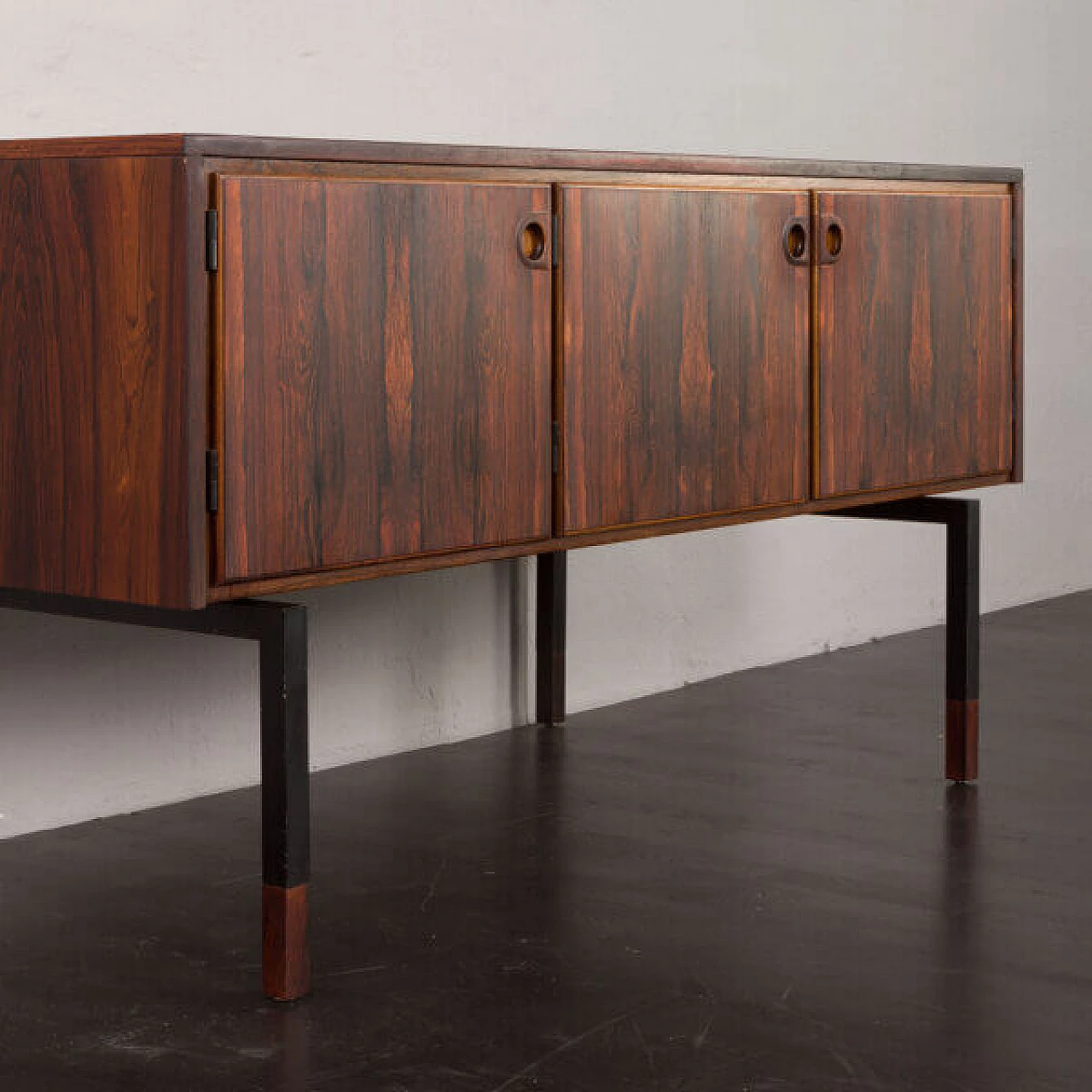 Danish rosewood sideboard or console by Svend Ellekær, 1960s 16