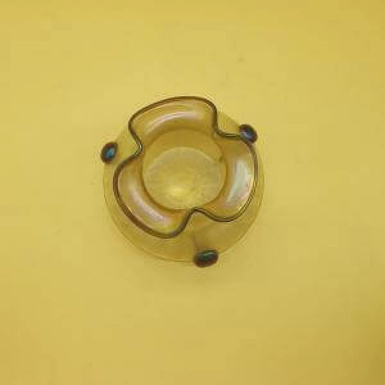 Vasetto in vetro iridescente, metà '900 3