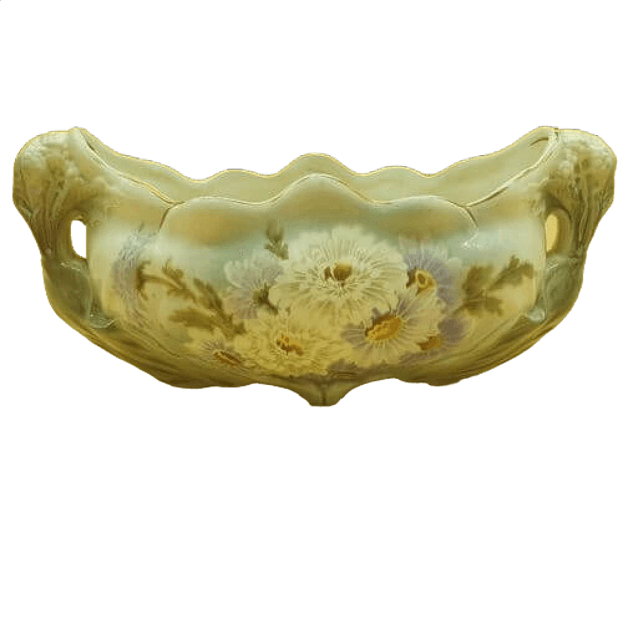 Centrotavola in ceramica a due anse, metà '900 5