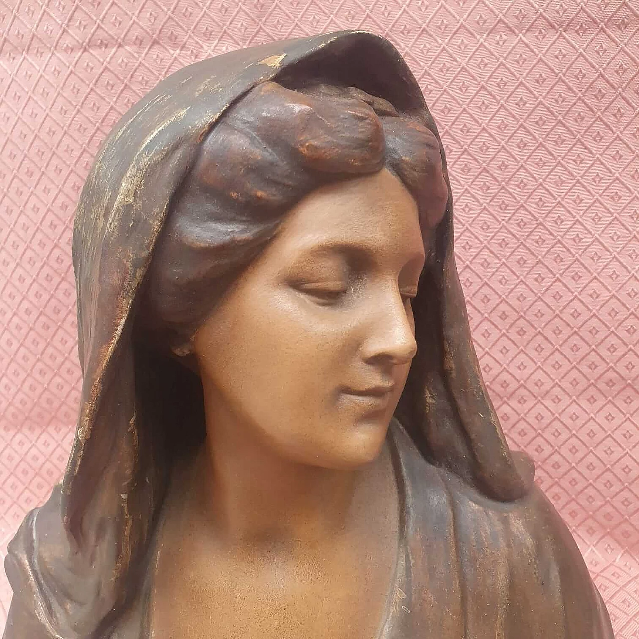 Mezzo busto Goldsheider in terracotta, primo '900 1