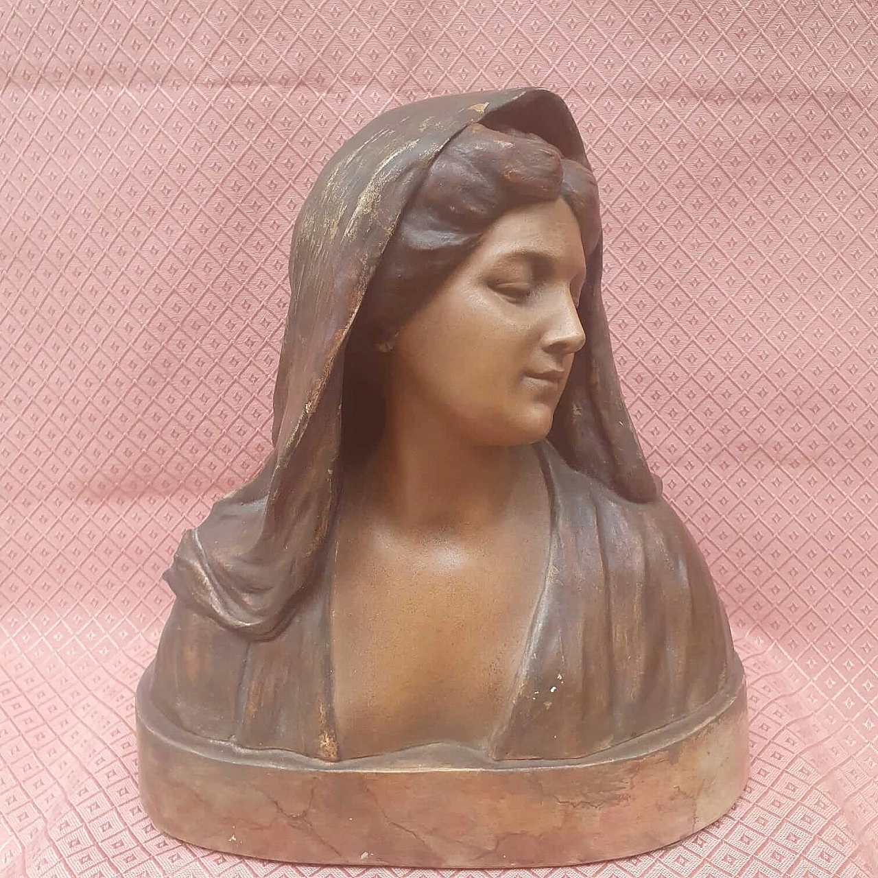 Mezzo busto Goldsheider in terracotta, primo '900 4