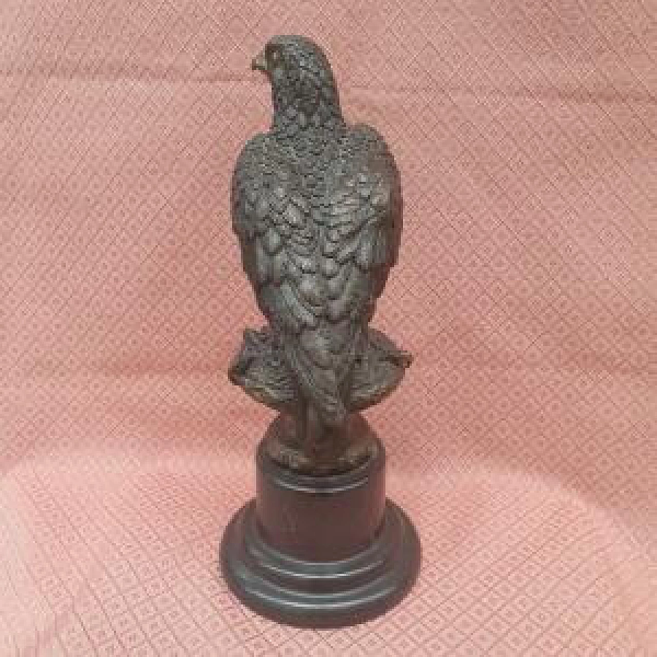 Scultura in bronzo con base in marmo, primo '900 2