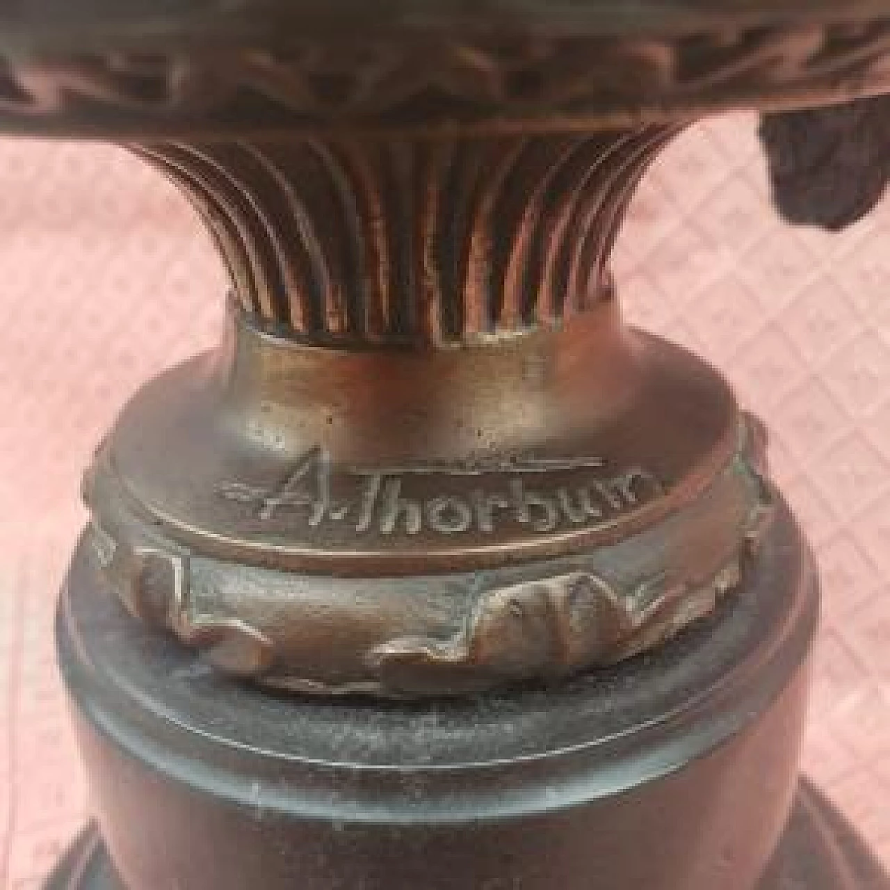 Scultura in bronzo con base in marmo, primo '900 3