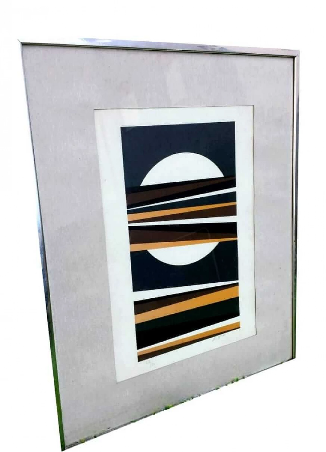 Roberto Crippa, abstract composition, color screen print, 1970s 7