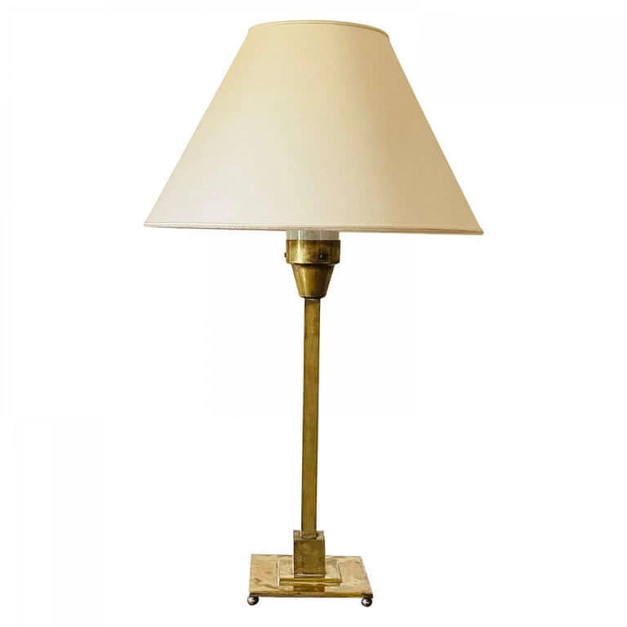 Rationalist brass table lamp by Officine A. Boffelli, 1935 1