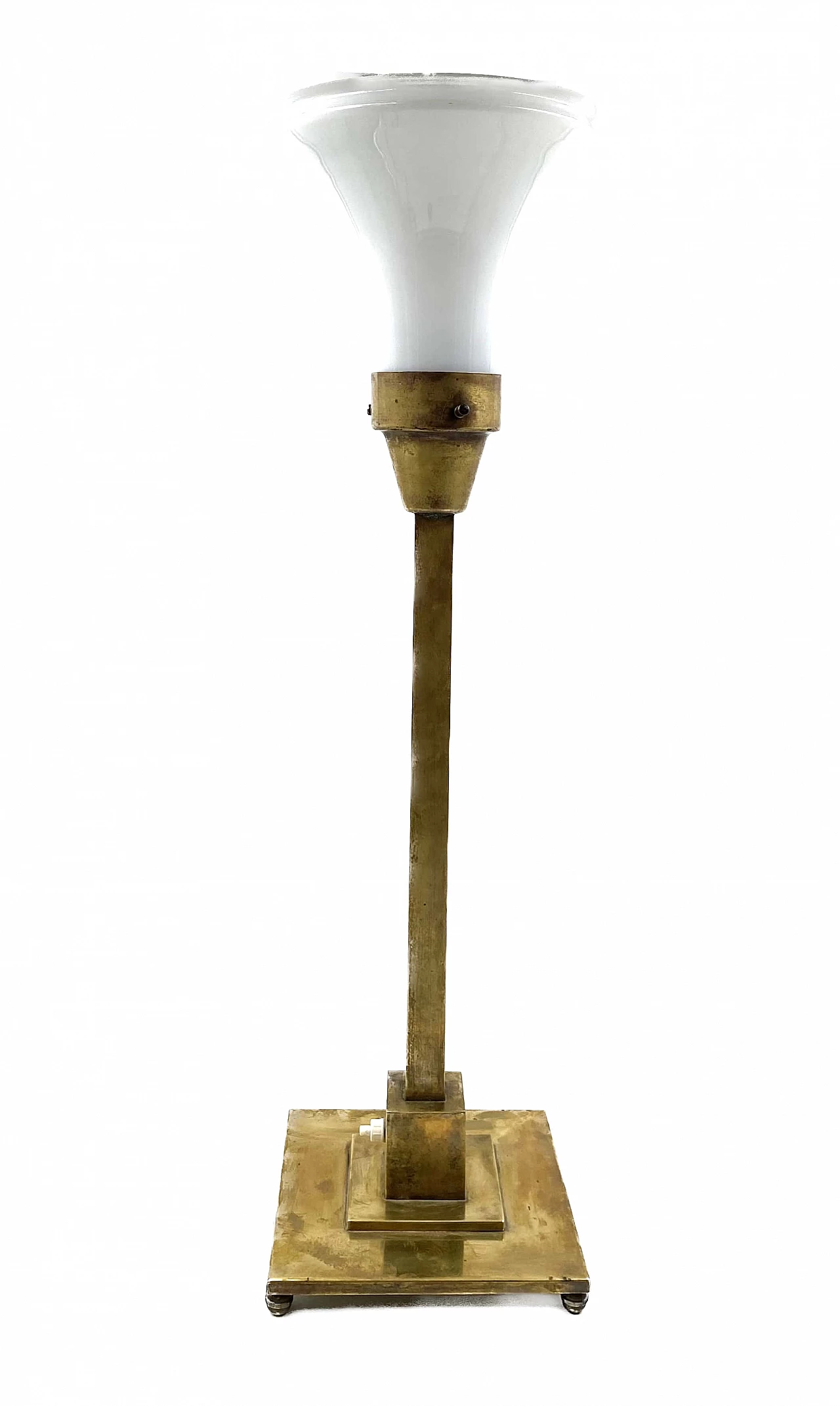 Rationalist brass table lamp by Officine A. Boffelli, 1935 9