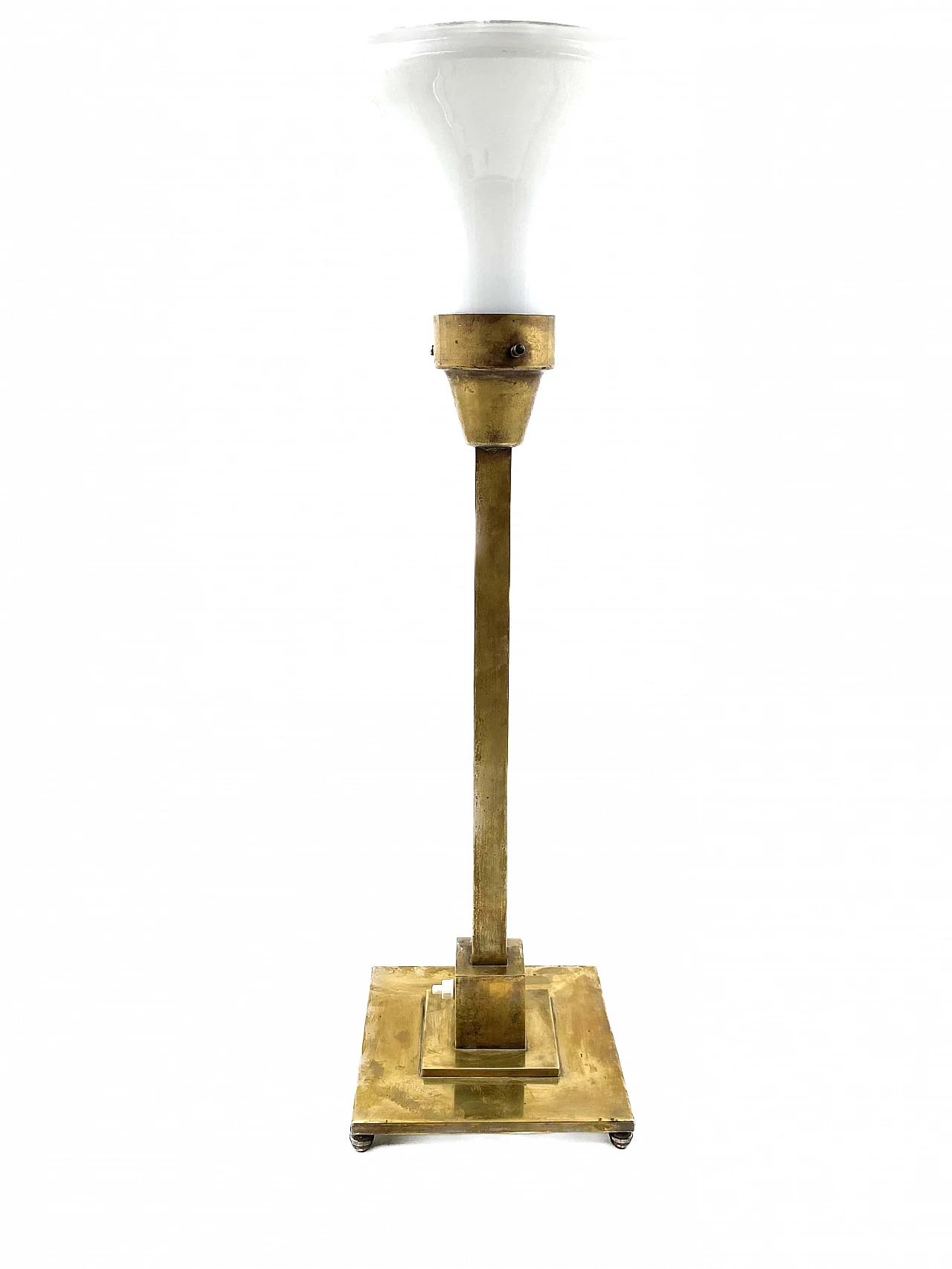 Rationalist brass table lamp by Officine A. Boffelli, 1935 11