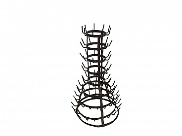 French iron bottle rack, 1920s