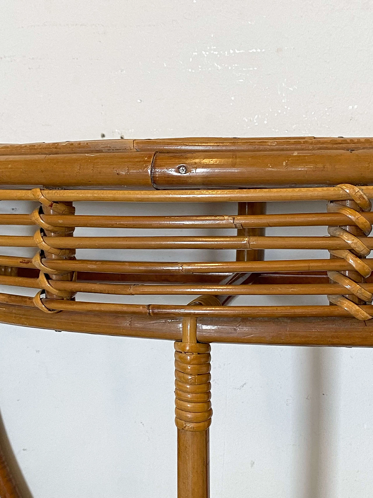 Bamboo console table, 1970s 5
