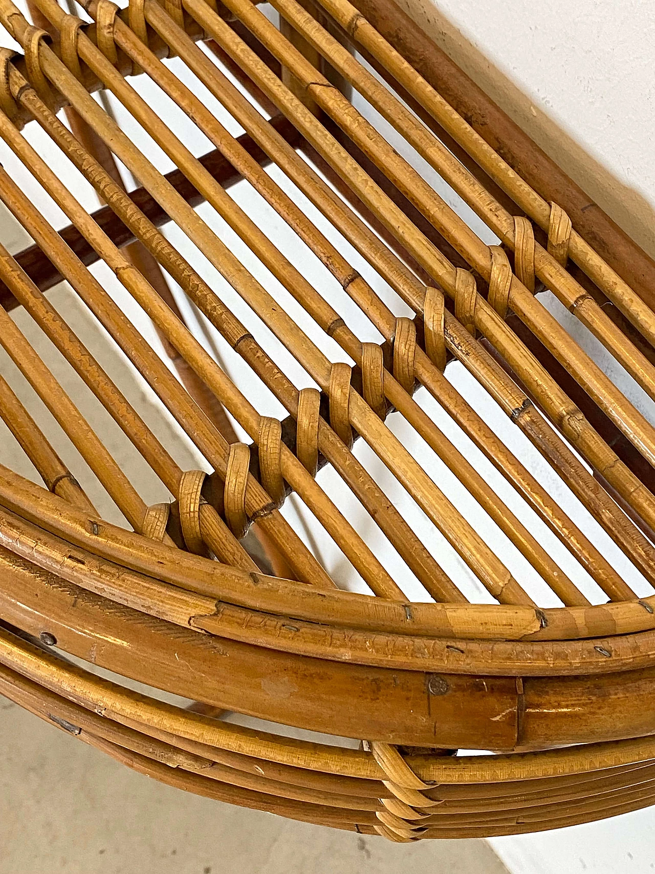 Bamboo console table, 1970s 6